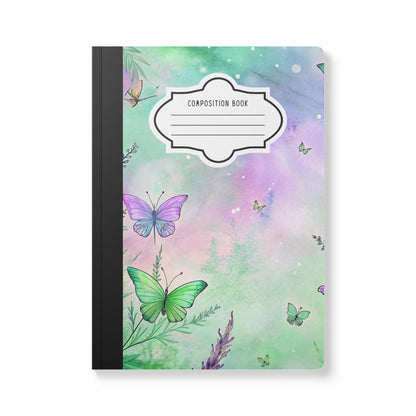 ColorFlow | Pastel Sky Butterfly Composition Notebook College Ruled Journal for Students Professionals Writing