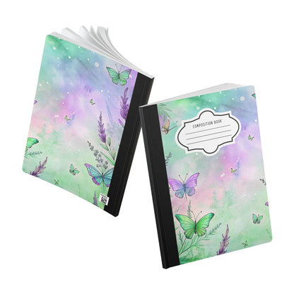 ColorFlow | Pastel Sky Butterfly Composition Notebook College Ruled Journal for Students Professionals Writing