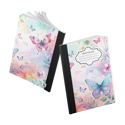 ColorFlow | Butterfly Garden Composition Notebook Aesthetic Journal Pastel Writing Book for School Office or Gifts