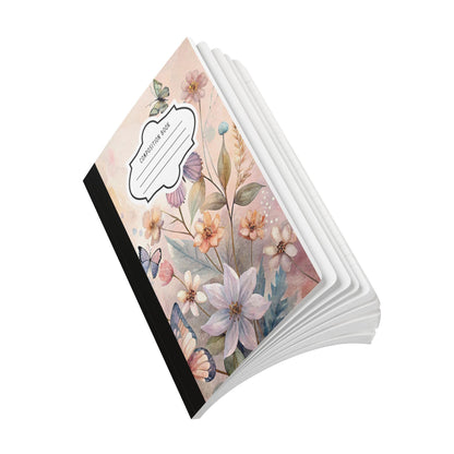 ColorFlow | Pastel Blossom Butterfly Composition Notebook Aesthetic Floral Journal for School Writing and Gifts