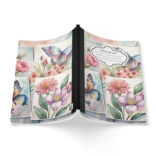 ColorFlow | Butterfly Collage Composition Notebook Floral Aesthetic Journal for Students Writers and Gifts
