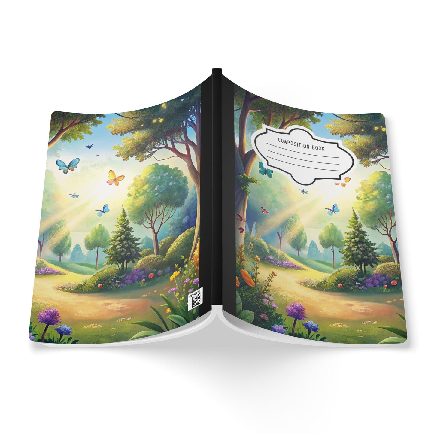 ColorFlow | Sunlit Butterfly Meadow Composition Notebook Journal with Floral Design College Ruled Writing Book