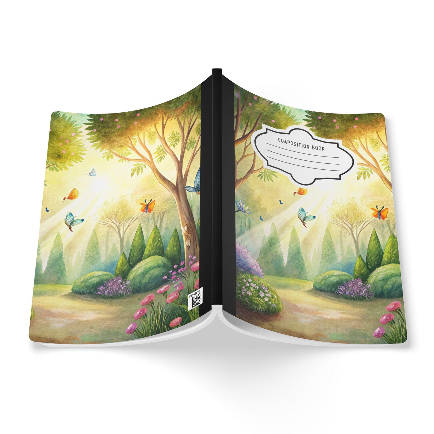 ColorFlow | Butterfly Pathway Journal Composition Notebook with Botanical Garden Design College Ruled Paper