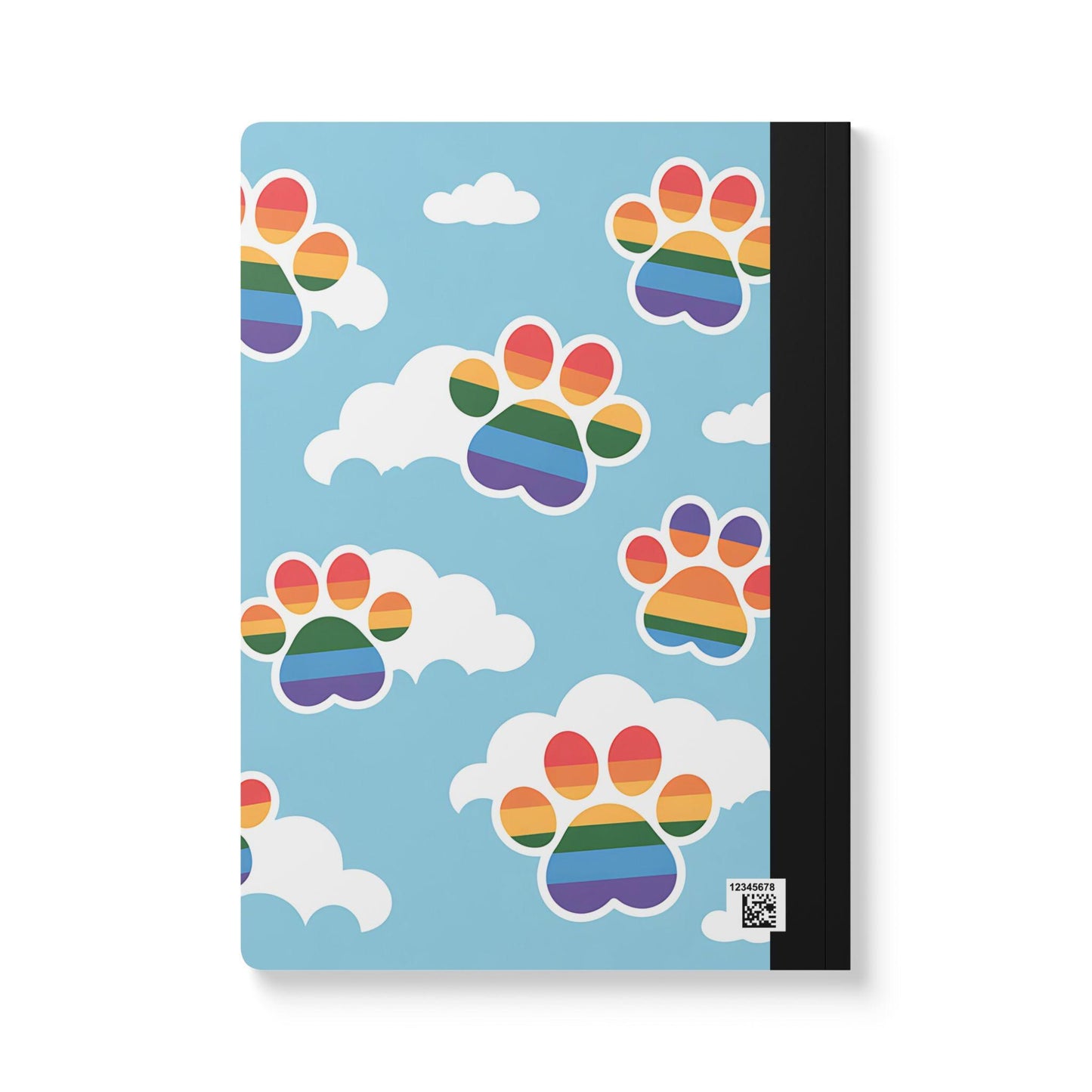 ColorFlow | Rainbow Paw Print Clouds Composition Notebook Cute Animal Lover Journal for School Work or Gifts