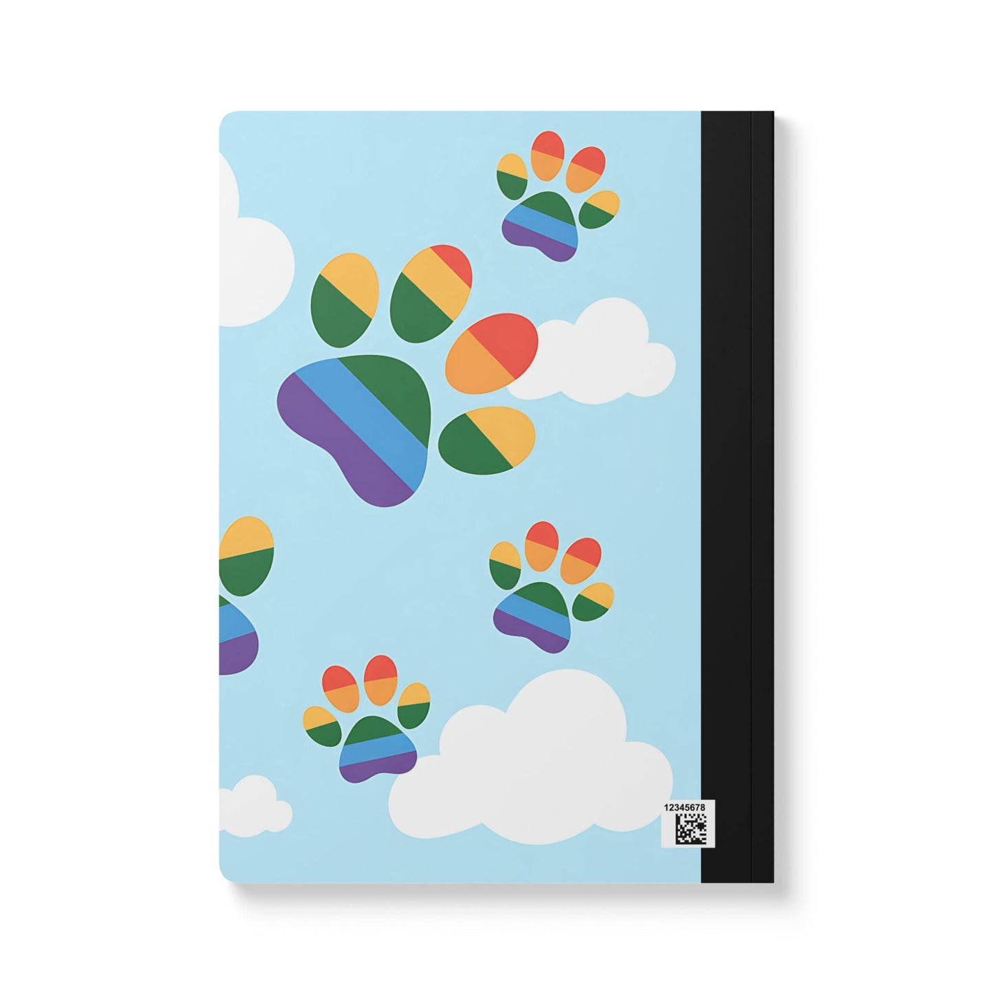 Rainbow Paw Print Notebook: Cloud Art Journal for Animal Lovers