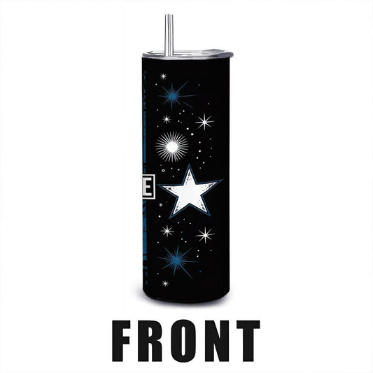 Back the Blue Stars Tumbler: Patriotic Police Support Stainless Steel Insulated Mug