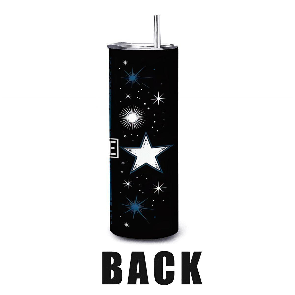 Back the Blue Stars Tumbler: Patriotic Police Support Stainless Steel Insulated Mug