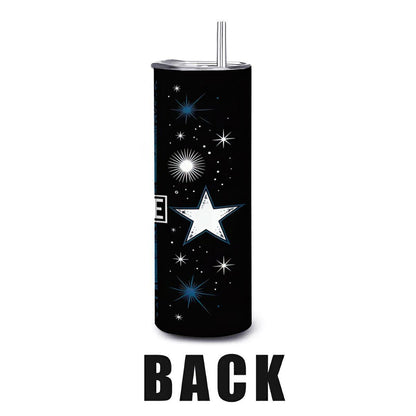 Back the Blue Stars Tumbler: Patriotic Police Support Stainless Steel Insulated Mug