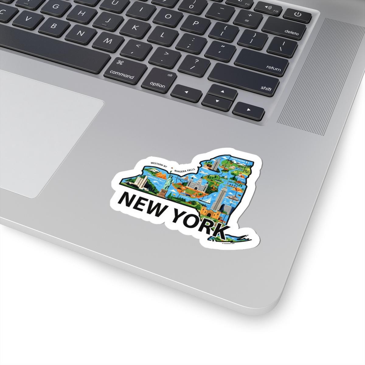New York State Vinyl Sticker: Waterproof NY City Art Decal