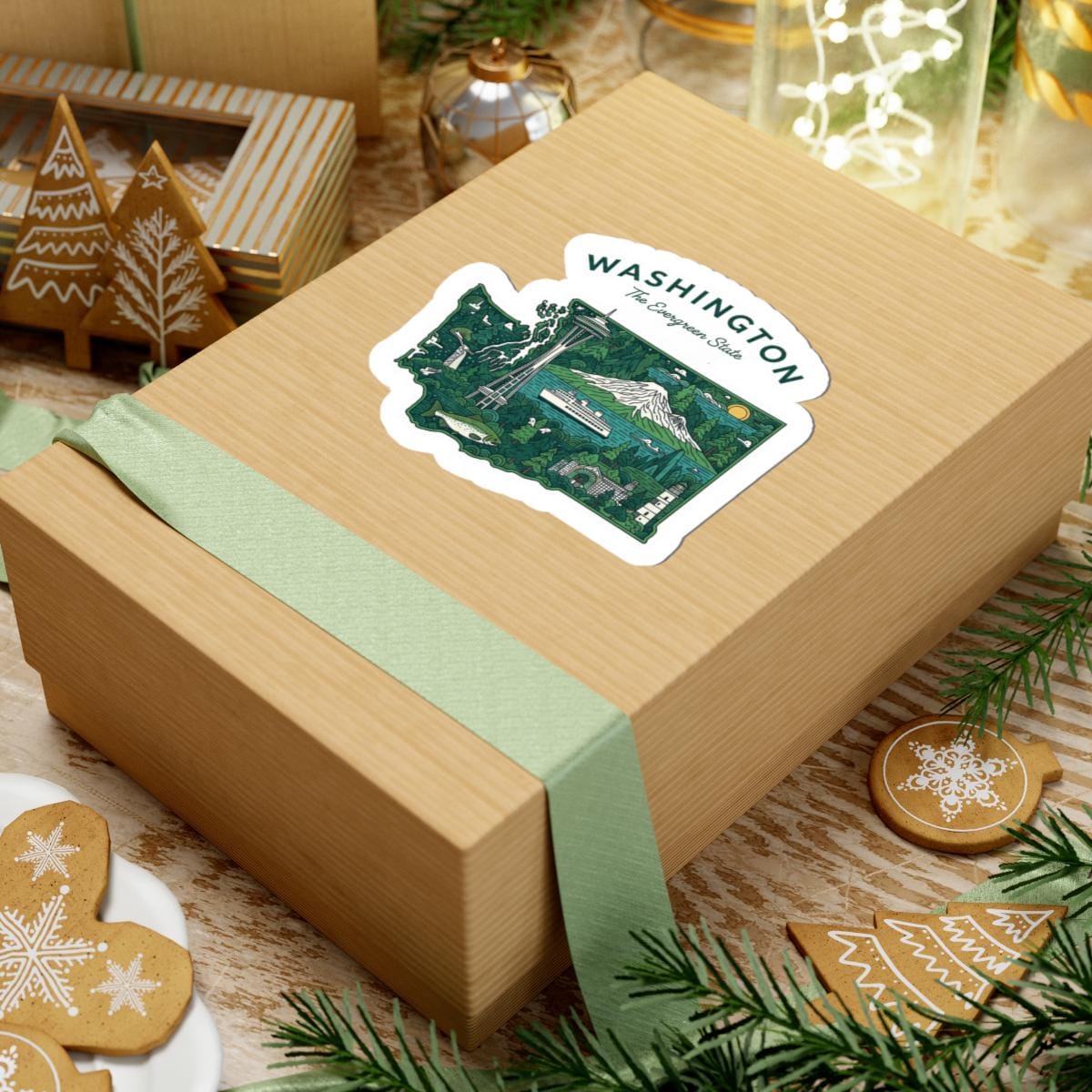 ColorFlow | Washington Vinyl Sticker Pack | Evergreen State Space Needle Mt Rainier | Waterproof Glossy Matte Holographic