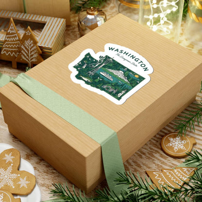 ColorFlow | Washington Vinyl Sticker Pack | Evergreen State Space Needle Mt Rainier | Waterproof Glossy Matte Holographic