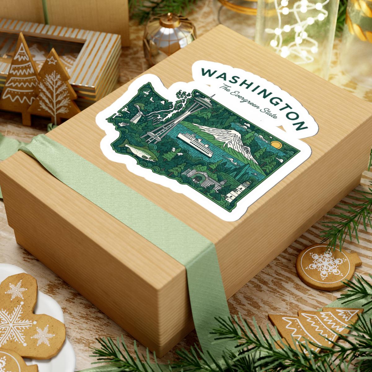 ColorFlow | Washington Vinyl Sticker Pack | Evergreen State Space Needle Mt Rainier | Waterproof Glossy Matte Holographic