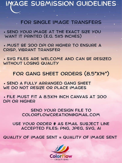 ColorFlow | Fast Sublimation Print | Send Image to Print | Premium Transfer | Flat Packed | No File Edits | Express Option