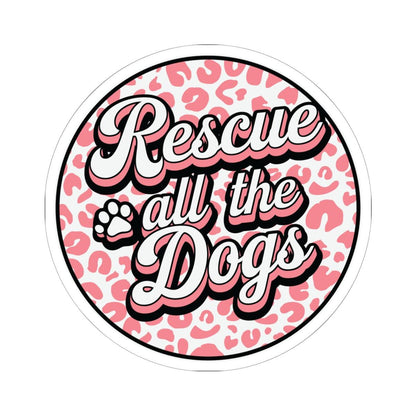 ColorFlow | Rescue All the Dogs Vinyl Sticker | Cute Animal Rescue Sticker | Waterproof Art Decal | Sticker Pack | Dog Lover Gift