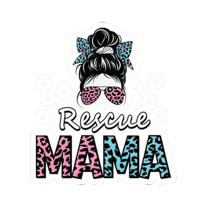 ColorFlow | Rescue Mama Vinyl Sticker | Cute Animal Rescue Art Sticker | Dog Mom Gift | Waterproof Sticker Pack | Premium Decal