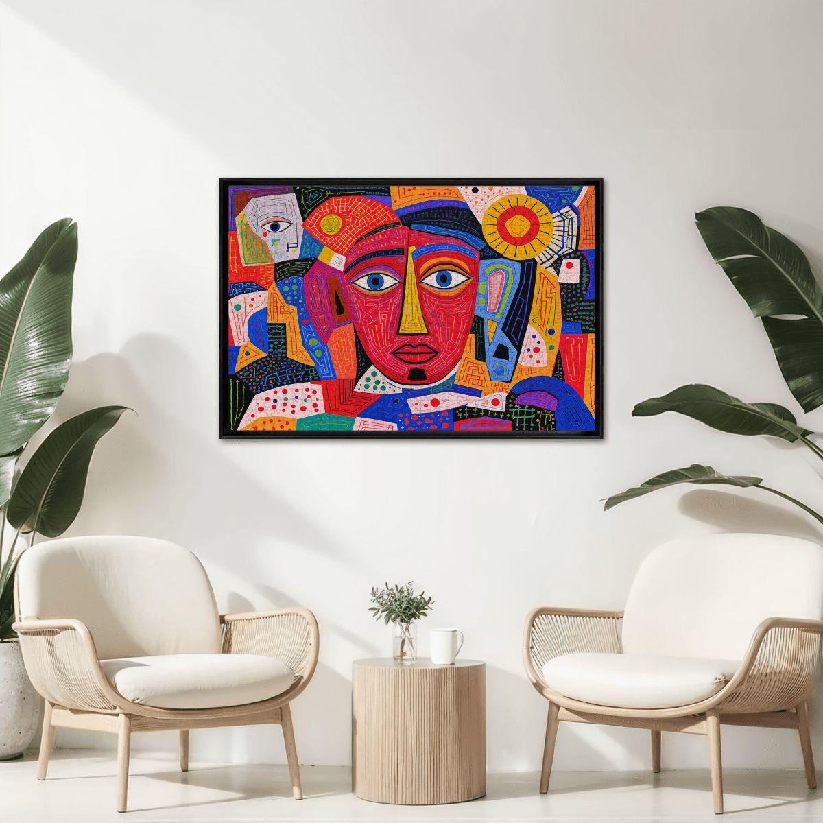 ColorFlow | Crimson Radiance Wooden Puzzle | Picasso Inspired Red Abstract Jigsaw | Modern Art Wood Puzzle Gift