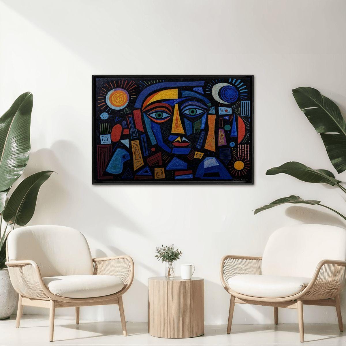 ColorFlow | Nocturne Geometry Wooden Puzzle | Picasso Inspired Night Abstract Jigsaw | Modern Art Wood Puzzle Gift