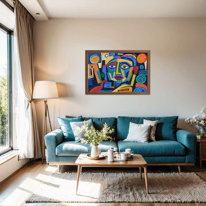 ColorFlow | Chromatic Dream Wooden Puzzle | Picasso Inspired Bold Abstract Jigsaw | Modern Art Wood Puzzle Gift