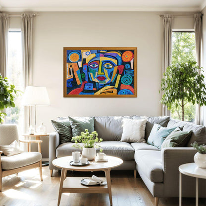 ColorFlow | Chromatic Dream Wooden Puzzle | Picasso Inspired Bold Abstract Jigsaw | Modern Art Wood Puzzle Gift