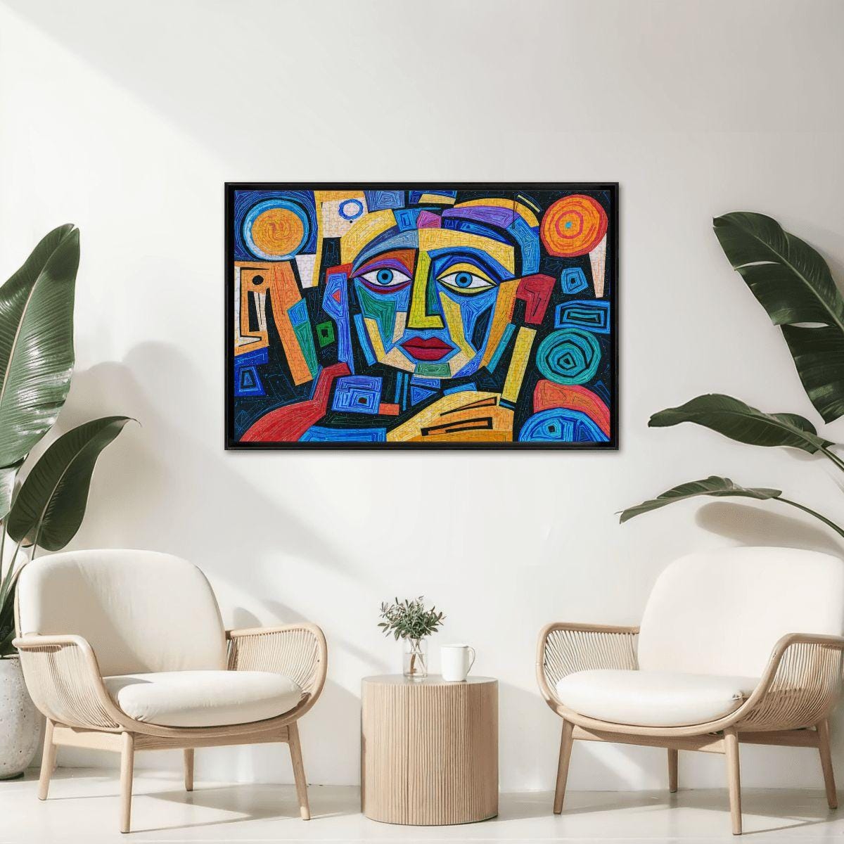 ColorFlow | Chromatic Dream Wooden Puzzle | Picasso Inspired Bold Abstract Jigsaw | Modern Art Wood Puzzle Gift