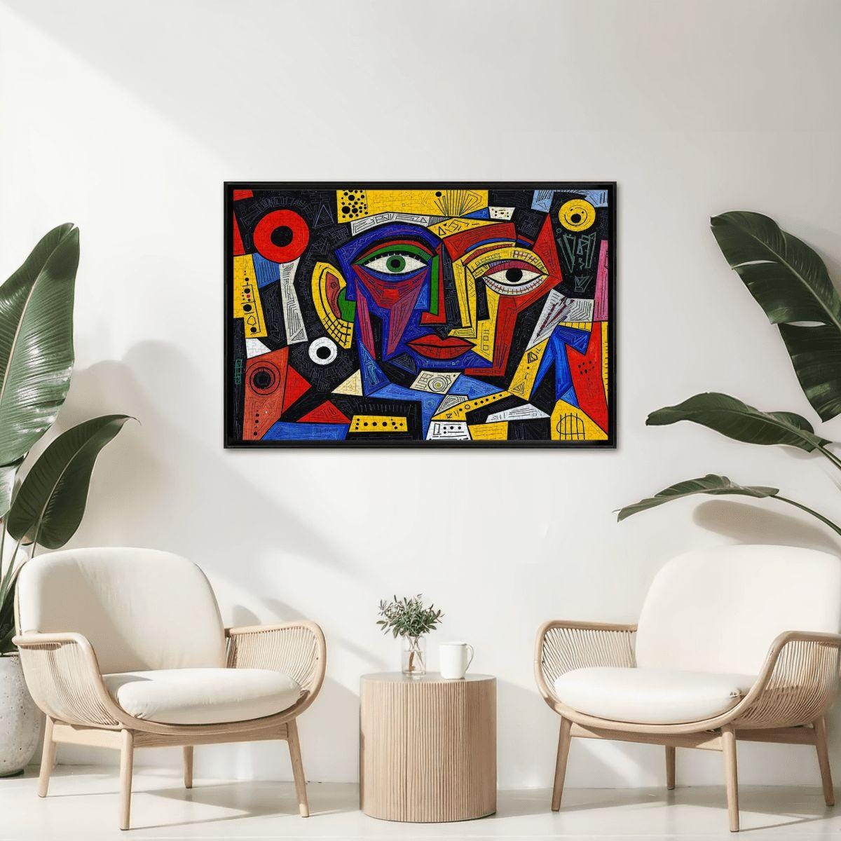 ColorFlow | Abstract Melody Wooden Puzzle | Picasso Inspired Vibrant Face Jigsaw | Modern Art Wood Puzzle Gift