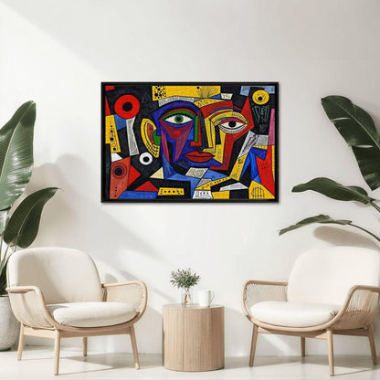 ColorFlow | Abstract Melody Wooden Puzzle | Picasso Inspired Vibrant Face Jigsaw | Modern Art Wood Puzzle Gift