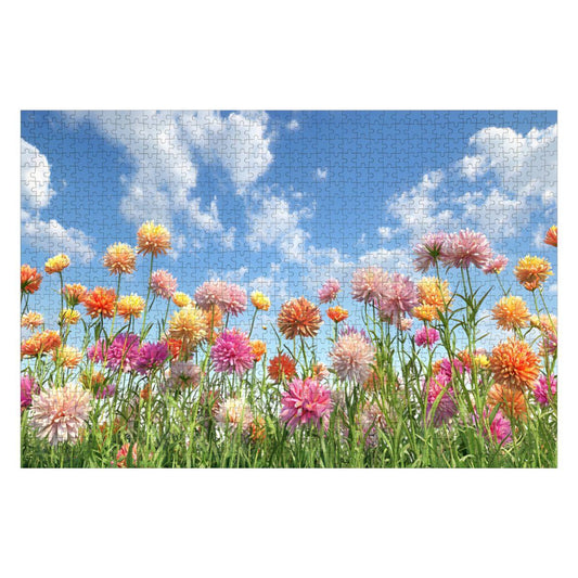 ColorFlow | Wooden Jigsaw Puzzle | Wildflower Meadow Art Wood Puzzle for Adults and Kids | Relaxing  Puzzle Gift