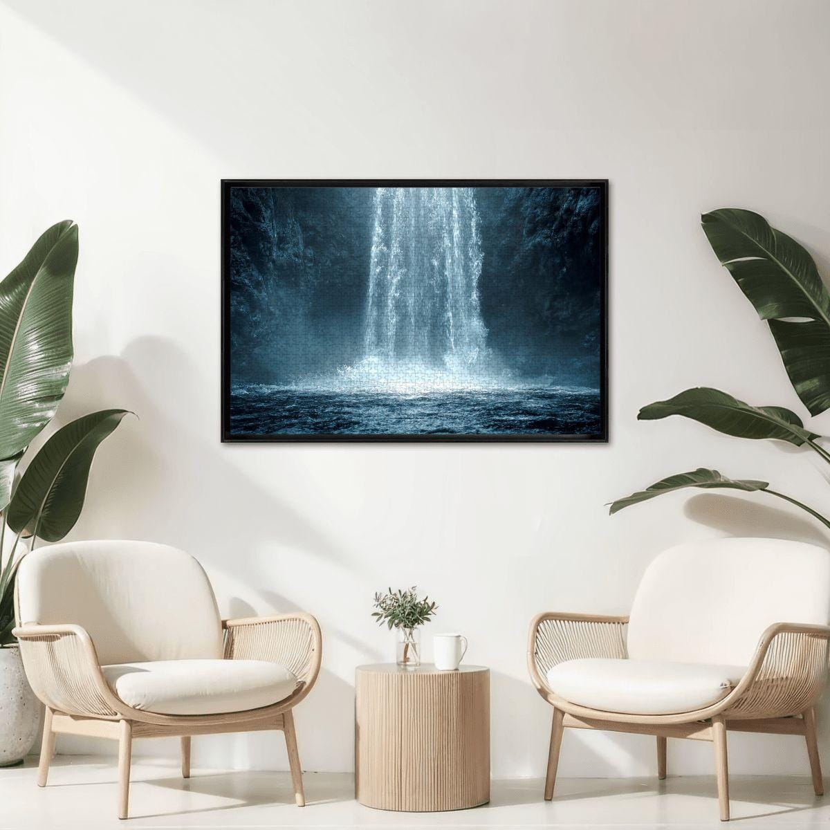 ColorFlow | Wooden Jigsaw Puzzle | Waterfall Serenity Art Wood Puzzle for Adults and Kids | Relaxing  Puzzle Gift