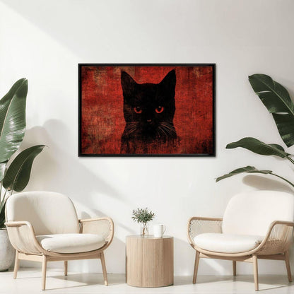 ColorFlow | Wooden Jigsaw Puzzle | Black Cat Red Art Wood Puzzle for Adults and Kids | Relaxing  Puzzle Gift