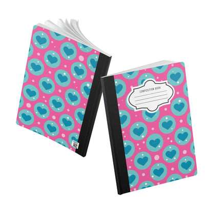 ColorFlow | Cute Blue Heart Notebook for Writing Journaling School and Creative Gift Ideas