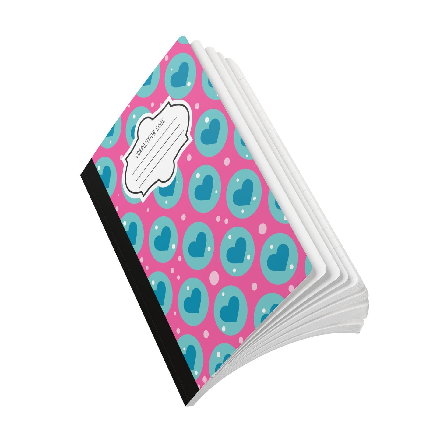 ColorFlow | Cute Blue Heart Notebook for Writing Journaling School and Creative Gift Ideas