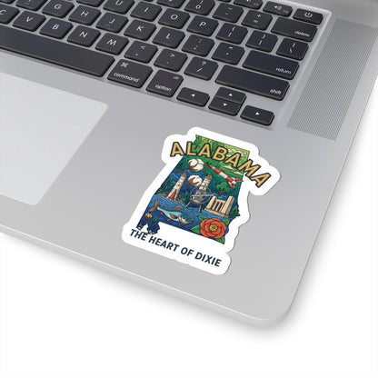 ColorFlow | Alabama Vinyl Sticker | Waterproof Durable State Decal | Made in USA | Cute Aesthetic | Laptop Water Bottle