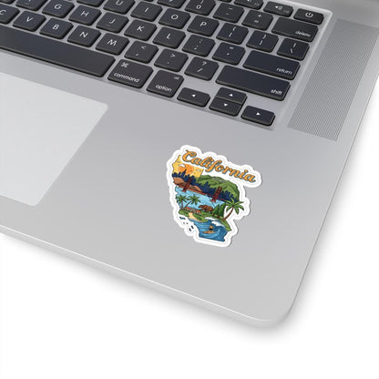 ColorFlow | California Vinyl Sticker | Waterproof Durable Decal | Golden State Art | Made in USA | Laptop Water Bottle