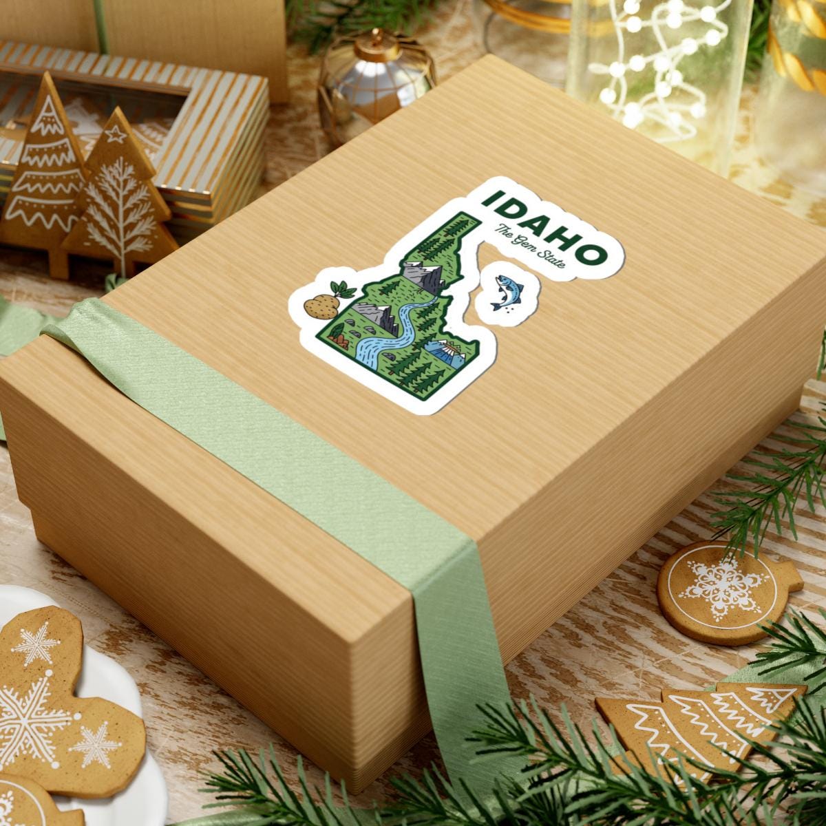 ColorFlow | Idaho Vinyl Sticker | The Gem State Decal | Waterproof Durable | Made in USA | Nature Art | Laptop Water Bottle