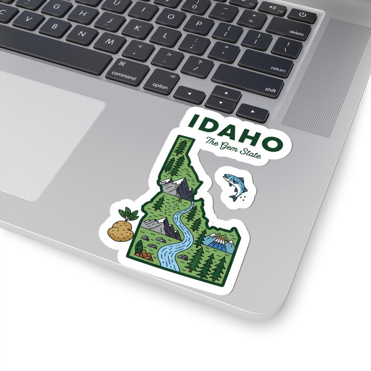 ColorFlow | Idaho Vinyl Sticker | The Gem State Decal | Waterproof Durable | Made in USA | Nature Art | Laptop Water Bottle