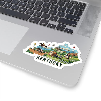 ColorFlow | Kentucky Vinyl Sticker | Waterproof State Decal | Durable Art | Made in USA | Horse Bourbon | Laptop Water Bottle