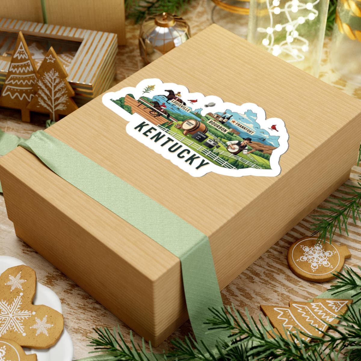 ColorFlow | Kentucky Vinyl Sticker | Waterproof State Decal | Durable Art | Made in USA | Horse Bourbon | Laptop Water Bottle