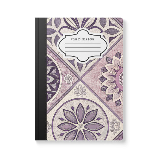 ColorFlow | Mandala Bloom Composition Notebook | Floral College Ruled Journal | Aesthetic Writing Notebook Gift