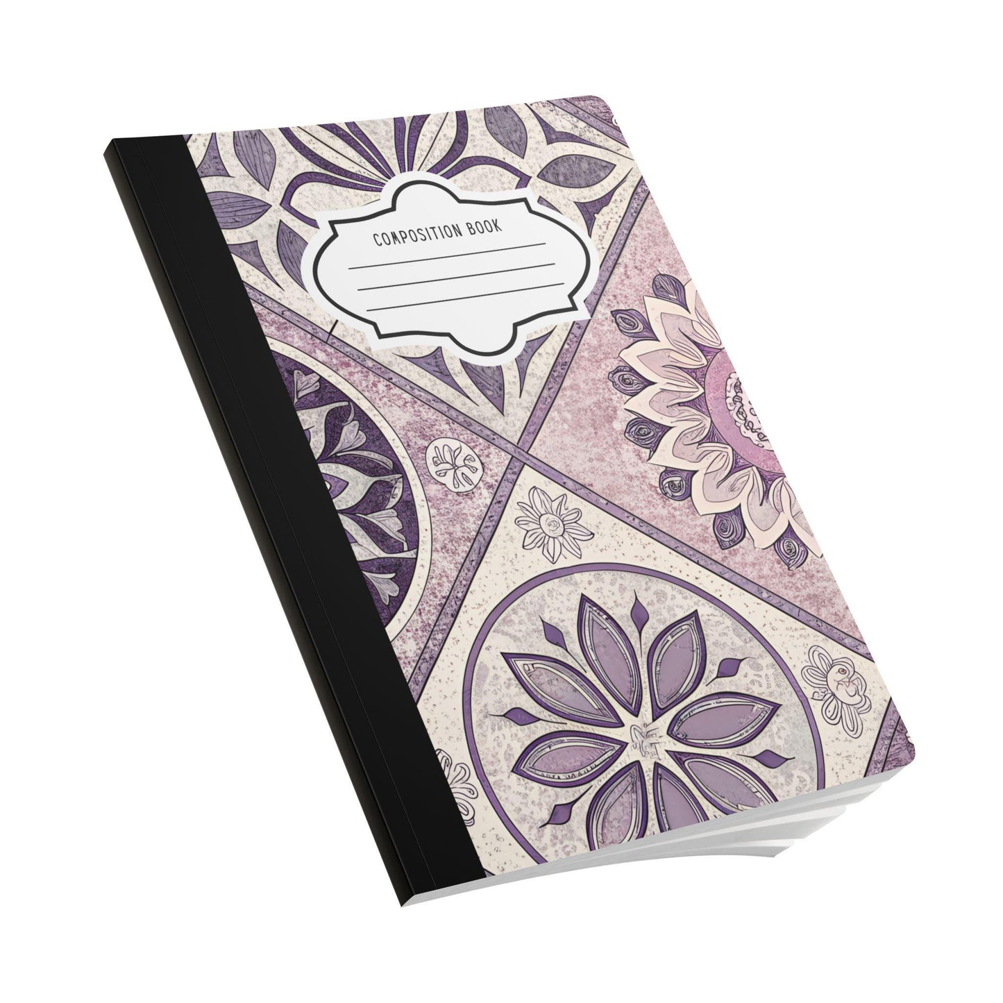ColorFlow | Mandala Bloom Composition Notebook | Floral College Ruled Journal | Aesthetic Writing Notebook Gift