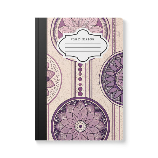 Vintage Mandala Composition Notebook | Boho College Ruled Journal