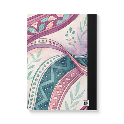 ColorFlow | Boho Wave Composition Notebook | Aesthetic College Ruled Journal | Floral Writing Notebook Gift