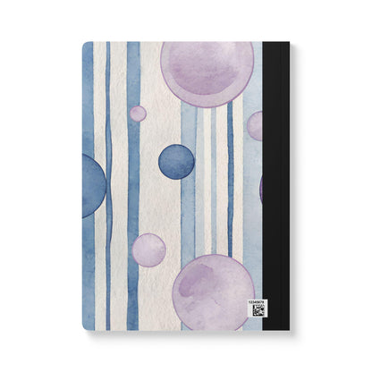 ColorFlow | Indigo Bubble Composition Notebook | Watercolor College Ruled Journal | Aesthetic Writing Notebook Gift