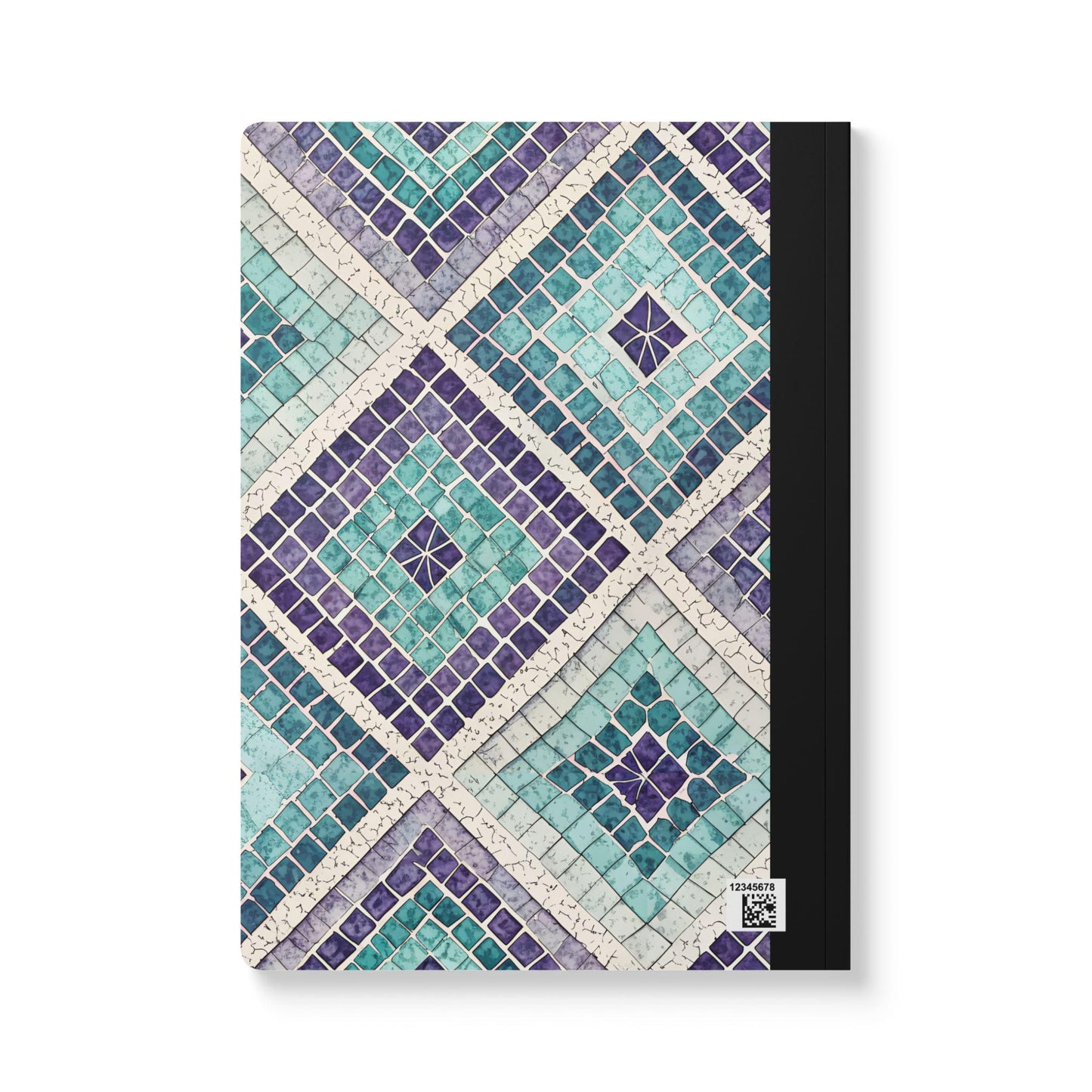 ColorFlow | Mosaic Tile Composition Notebook | Aesthetic College Ruled Journal | Artistic Writing Notebook Gift
