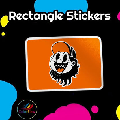 ColorFlow | Custom Printed Stickers | Glossy Matte Vinyl | Waterproof Adhesive | Circle Square Rectangle Cuts