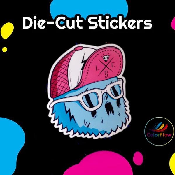 ColorFlow | Custom Vinyl Stickers | Die Cut | Circle | Square | Rectangle | Glossy Matte Finish