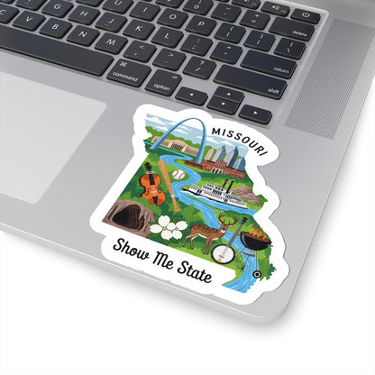 Missouri Vinyl Sticker: Waterproof Show-Me State Decal, River Art