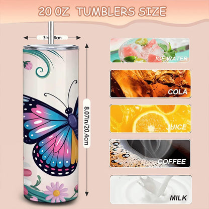 Step into a magical world with the ColorFlow Midnight Enchanted Forest 20oz Stainless Steel Tumbler! Embrace the serene beauty of a starry n