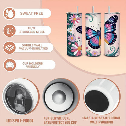 Step into a magical world with the ColorFlow Midnight Enchanted Forest 20oz Stainless Steel Tumbler! Embrace the serene beauty of a starry n