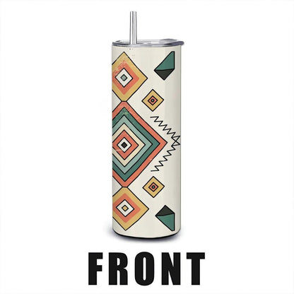 Tribal Geometric Tumbler: Southwestern Stainless Steel Insulated Cup