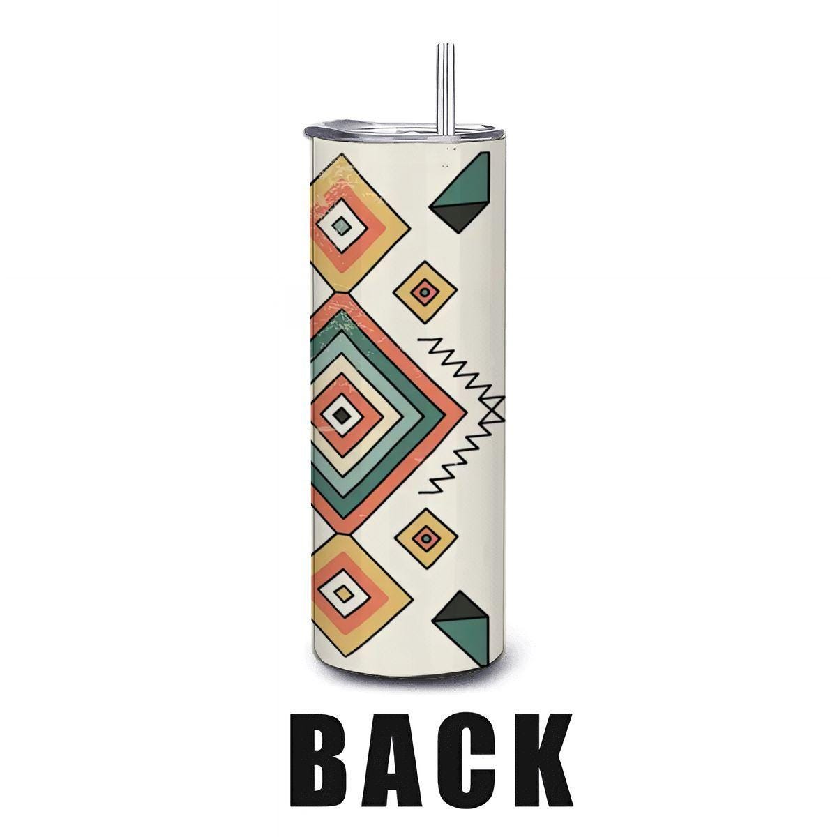 Tribal Geometric Tumbler: Southwestern Stainless Steel Insulated Cup